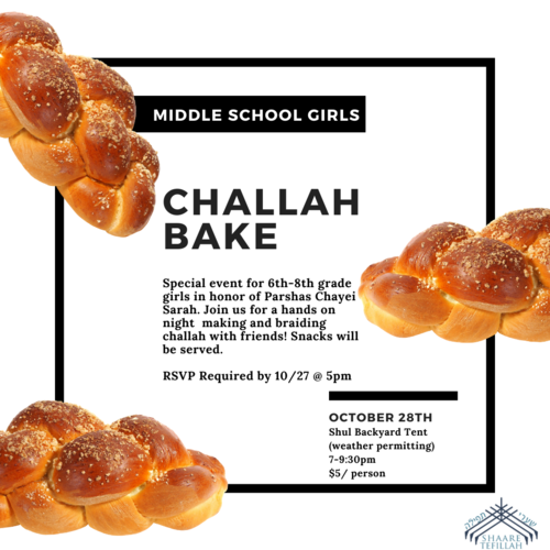 Banner Image for Middle School Girls Challah Bake