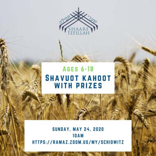 Banner Image for Pre-Shavuot Kahoot Trivia with prizes