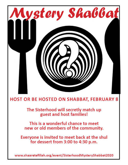 Banner Image for Sisterhood Mystery Shabbat Lunch