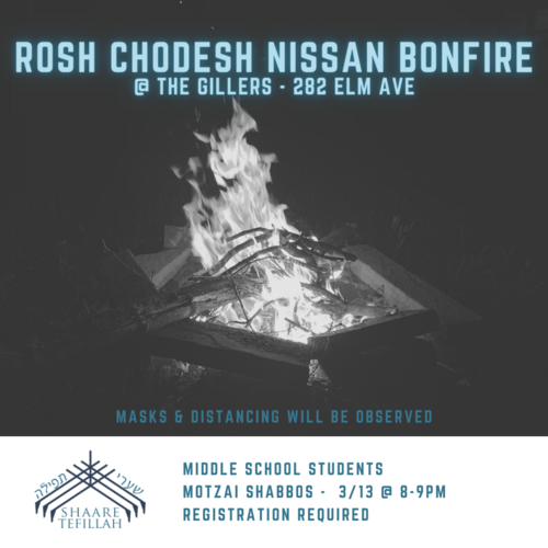 Banner Image for Rosh Chodesh Nissan Bonfire for Middle School Students