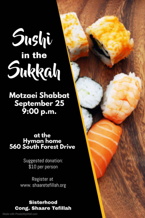 Banner Image for Sisterhood Sushi-in-the-Sukkah