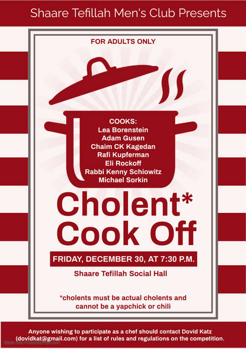 Banner Image for Men's Club Cholent Cookoff