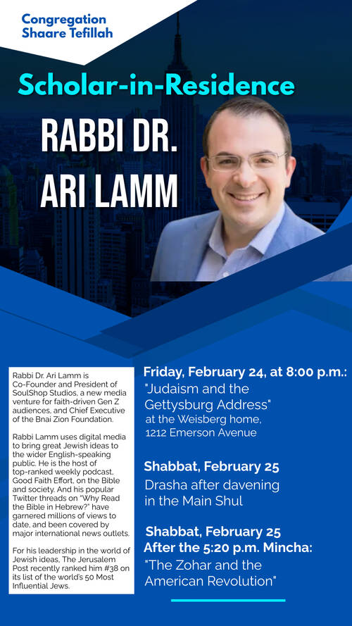 Banner Image for Rabbi Dr. Ari Lamm, Scholar-in-Residence